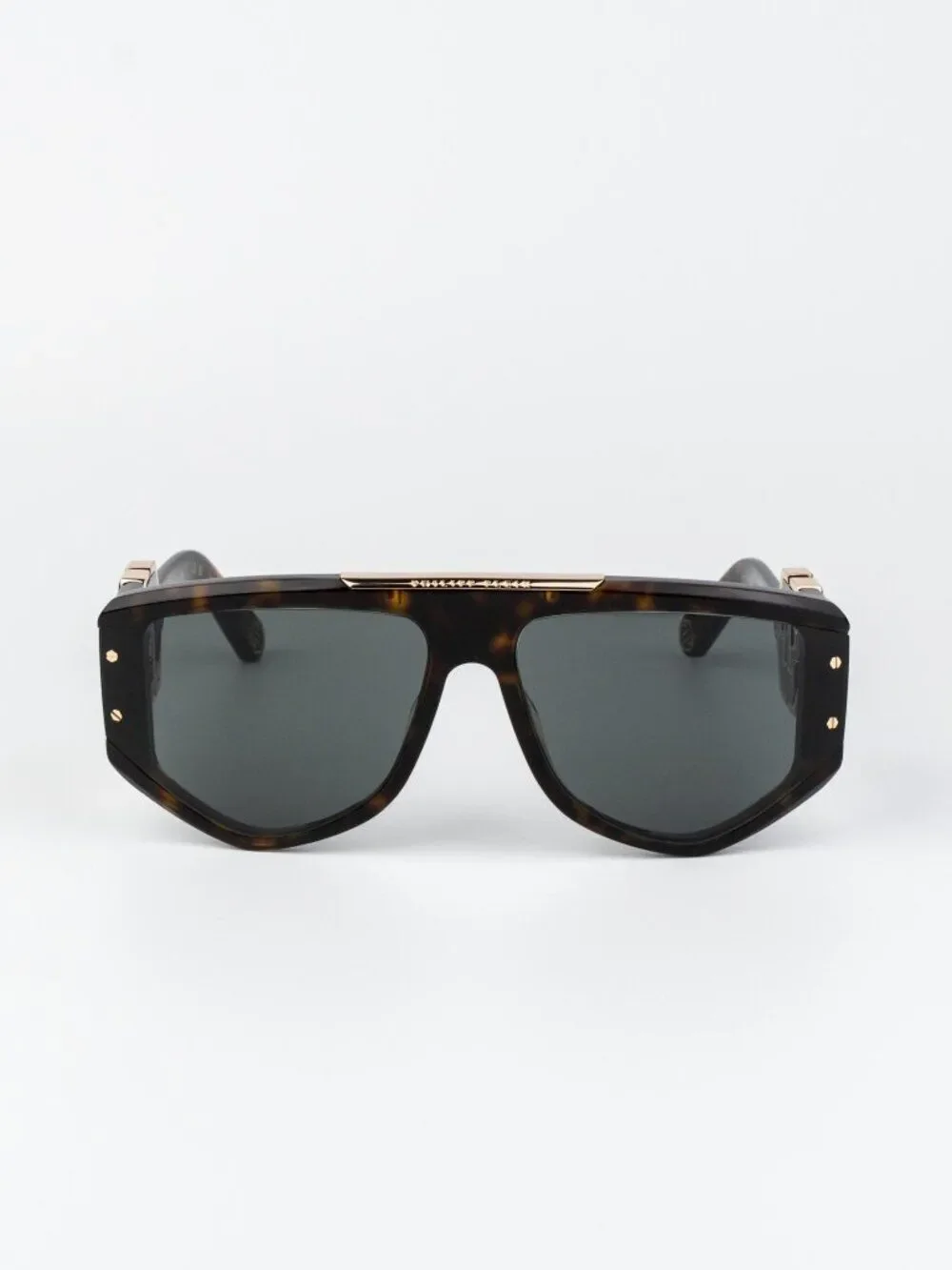Philipp Plein Men Sunglasses Havana Green Mask SPP093M 0722 NEW AUTHENTIC